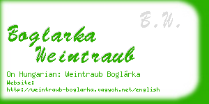 boglarka weintraub business card